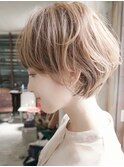 大人ショート小顔丸みショートひし形ショートボブくびれボブ