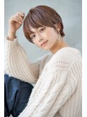 大人かわいい前髪セシルカットココアブラウンフリンジウェーブ
