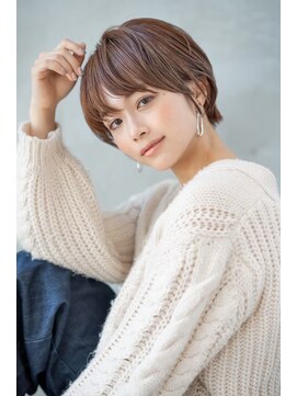 ケアリー 流山おおたかの森(Carelly) 大人かわいい前髪セシルカットココアブラウンフリンジウェーブ