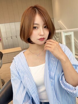 ロンド クラン 岡崎(Lond Clan) 伸ばしかけヘア　小顔ヘア　ブリーチなしカラー