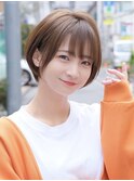 20代30代40代◎小顔ショートボブチョコレートカラー新宿代々木