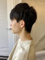 ソイクフ 四条大宮店(SOY-KUFU)&nbsp;MEN'S HAIR束感ショートアッシュブラックウルフマッシュパーマ