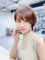 ファンナギンザ(FaNNa ginza) 丸みショート/シースルーバング/艶髪/シフォンベージュ/前髪