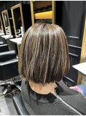 白髪ぼかしハイライト【ビフォーアフター】 くっきりハイライト