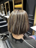 ニューヨークニューヨーク 阪急西宮北口店(NYNY) 白髪ぼかしハイライト【ビフォーアフター】 くっきりハイライト