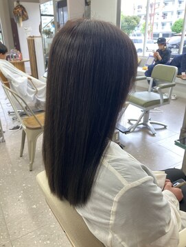 マップデザイン(map design) 【map design 】オリーブベージュ×セミロング