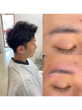 ザワン(The one) アイブロウワックス×短髪