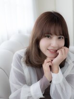 ヘアーメイクパウダー 天王寺寺田町店(Hair make powder) 小顔前髪ワンカールくびレイヤーカットグレージュウルフ