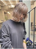 ホワイトベージュ/表参道ケアブリーチ/ハイトーンベージュ/ボブ