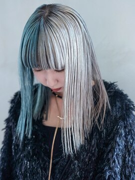 シオン(shion) ロングワイドバングホワイトブロンド_ba485864