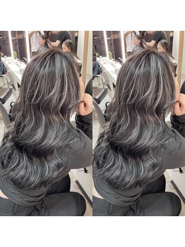 ブレンド 渋谷(BLend) マチルダボブ前髪ハイライトグレージュ