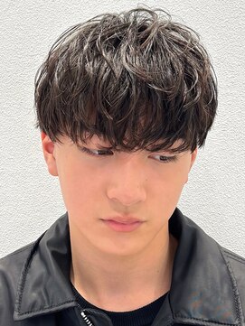 オーシャントーキョー 仙台(OCEAN TOKYO) ショートマッシュシャドウパーマ刈り上げツーブロック韓国波巻き