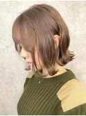 武蔵小杉丸みショートボブイルミナカラーベージュカラー20代30代
