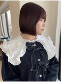 切りっぱなしボブ 暖色カラー/ 山根優