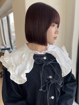 リアン(Lien) 切りっぱなしボブ 暖色カラー/ 山根優
