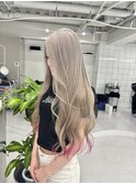 ホワイトベージュ×パッションピンク