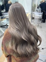 サンクマーケット 渋谷(cinq MARKET)&nbsp;渋谷ブリーチなしダブルカラーハイトーンカラーヘーゼルベージュ