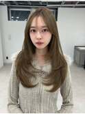 イメチェン 2wayバング 韓国ヘア ロングレイヤー 小顔 前髪
