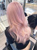 サンク 原宿 表参道(cinq) 原宿ピンクベージュレイヤーカットケアブリーチミルクティー前髪