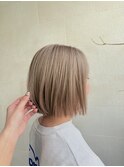 ボブ/グレージュ/ミルクティーベージュ/10代/20代
