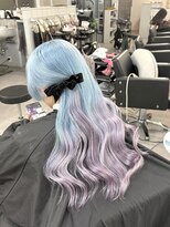 シェイロ(Cielro)&nbsp;【水色×パープル/グラデーション/エンドカラー】SAKI