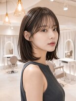 クレビア 名古屋(CreBiA)&nbsp;透明感シアーグレージュ/ミディアムレイヤーボブ