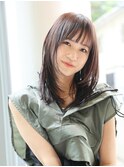 シースルーバング/透明感/艶髪/ミディアムレイヤー