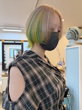 ヘアーデザイン アコースティック(Hair Design ACOUSTIC) イエローグリーン/デザインカラー