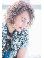 ミエル ヘア 新宿(miel hair)&nbsp;ラフウェーブショートボブ