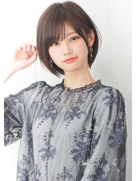 ルエ(rue) 大人かわいい小顔丸みのあるブランジュ前下がりボブショートボブ