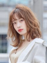 フォンズ(FONS)&nbsp;ふんわりAラインミディ 大人かわいい/20代/30代/ベージュカラー