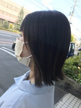 ジップ 緑店(zip) 切りっぱなしボブ×20代ガーリーミディ