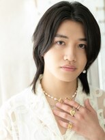 トニーアンドガイメン ホテル京阪仙台店(TONI&GUY MEN) センターパート×黒髪なアンニュイボブウルフb仙台