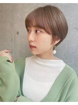 エジョン 幡ヶ谷店(Aejon)&nbsp;斜めバンググレージュカラーチョコレートデザインカラー