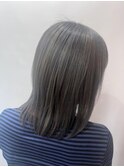 透明感カラーシルバーアッシュグレージュカラー［博多美容室］