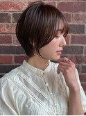 前髪×大人美人ショート×ショコラアッシュ【横浜ナチュラル】