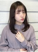 [中野莉子]ゆるっとレイヤーアッシュブラウンへルシーロング1