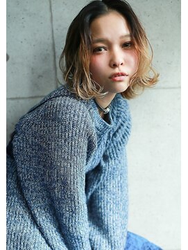オーバーヘアー 所沢店(over hair) 【over hair】グラデーションカラーショートボブスタイル