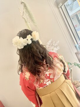 紡 #広島卒業式ヘアセット