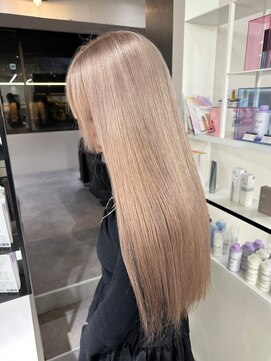 ベレーザ 渋谷(BELEZA) 7615ブロンドベージュハイライトバレイヤージュハイトーンカラー