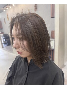 ルリアン 元住吉店(Le'lien) 透明感ハイライトカラー外ハネボブレイヤー