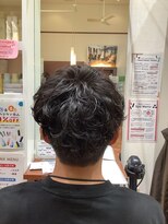 美容室ヒラトヤ 都南店&nbsp;ツイストスパイラルパーママッシュソフトツーブロック黒髪ヘア