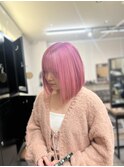 ピンク　ボブ