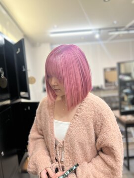 アーサスバイヘッドライト 水戸城南2丁目店(ursus by HEADLIGHT) 【LEN】ピンク ボブ