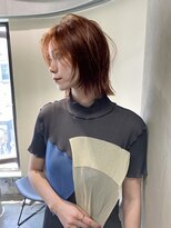 カート バイ デコ(Kurt by DECO)&nbsp;【小倉修也　レイヤークールボブ×オレンジブラウン】