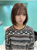 髪質改善/切りっぱなしボブ/赤みなし/アッシュカラー