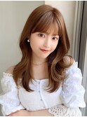 顔まわりレイヤーくびれヘアが人気◎【浦和】