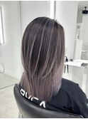 バレイヤージュレイヤーカット白髪ぼかしケアブリーチハイライト