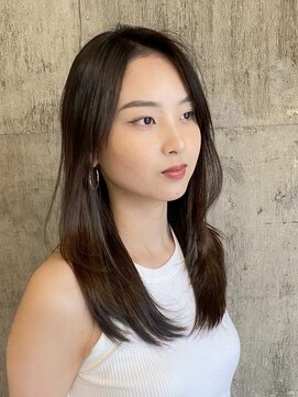 ハーフアンドハーフ(HALF and HALF) 赤み消しカラー/ミディアムヘア/ナチュラルヘア