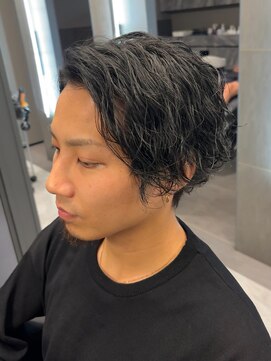 シェリール(CHERiR) メンズカット◎スパイラルパーマ×ブルーブラック20代◎